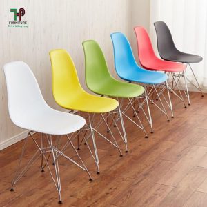 Ghế ngồi nhựa chân sắt