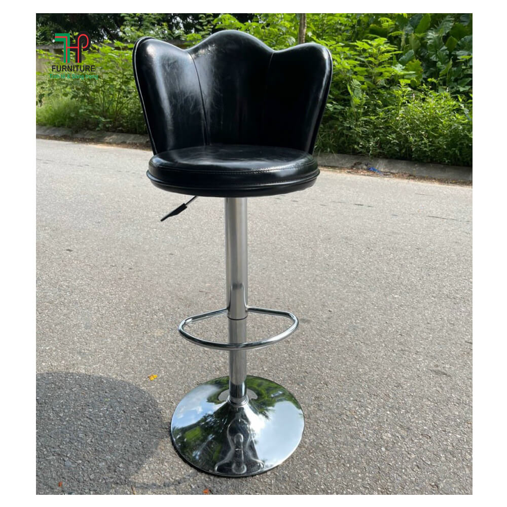Ghế bar vương miện mặt da PU
