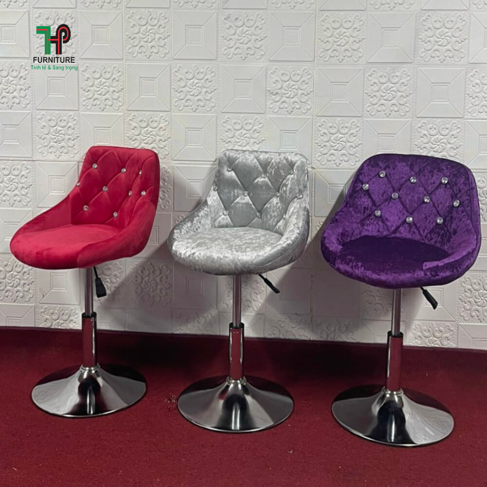 Ghế bọc vải chân trụ