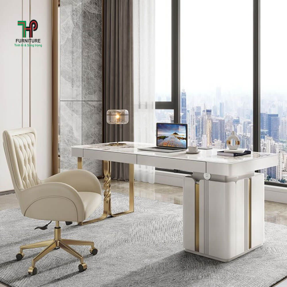 Bàn giám đốc màu trắng